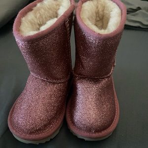 Pink glittery baby girl UGGs boots